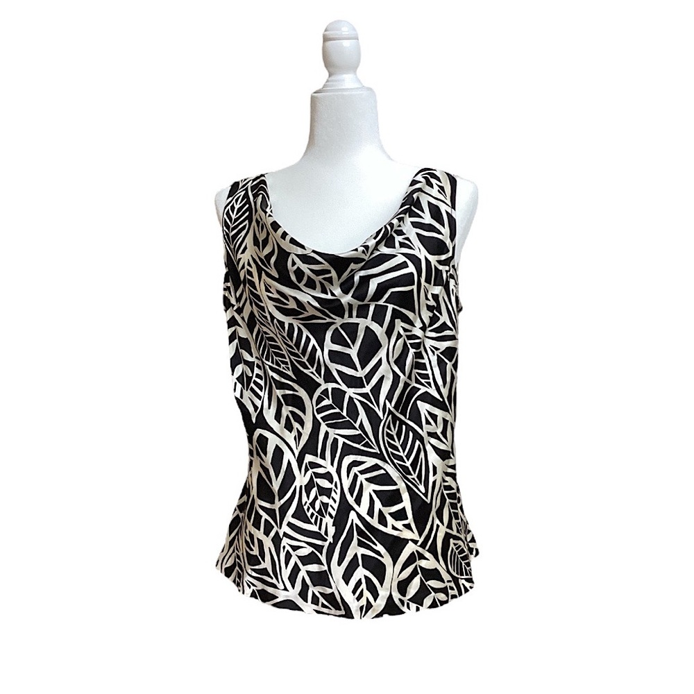 Talbots Pure Silk Blouse Printed Size 12